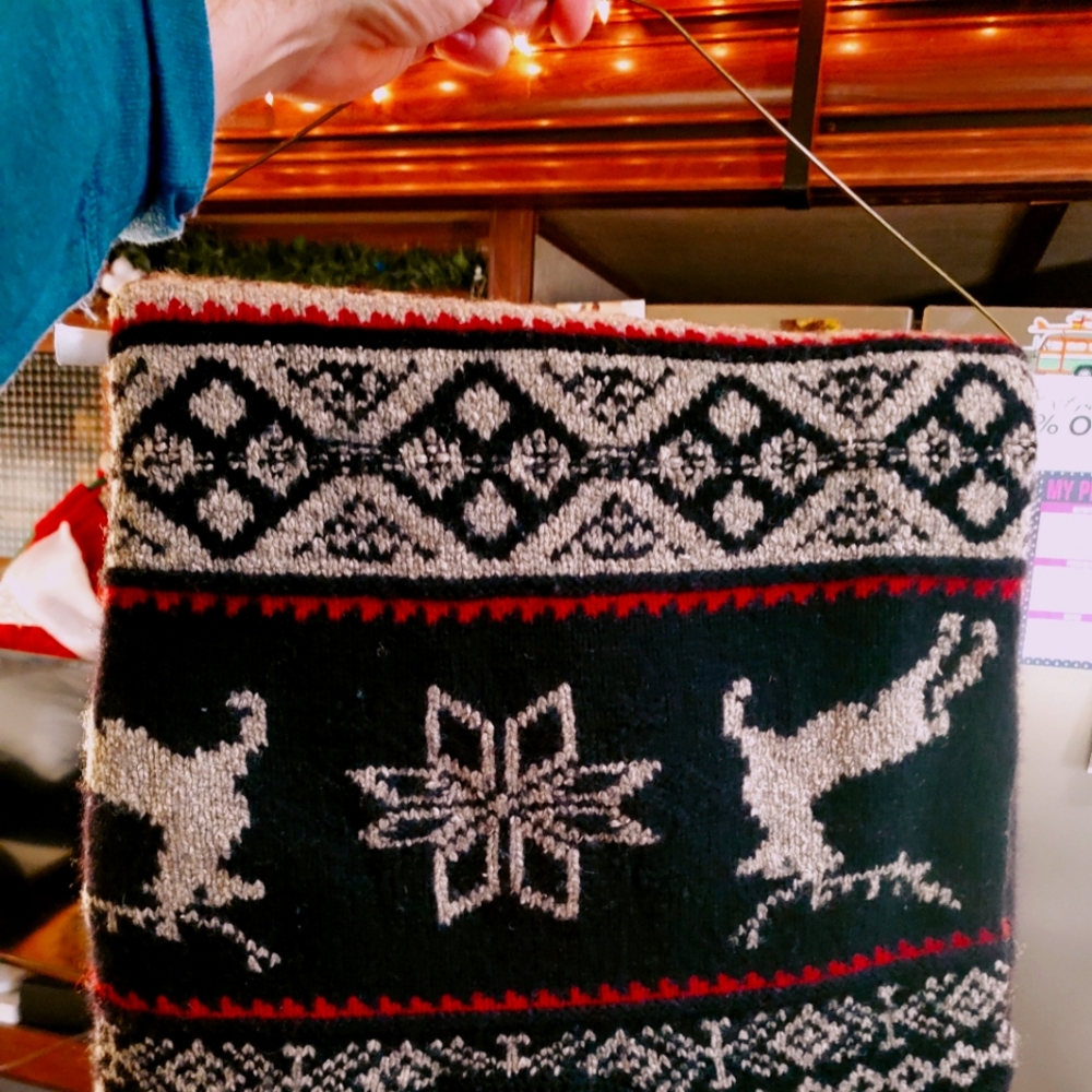 Ralph Lauren Double Reindeer Wool Knit Sweater.